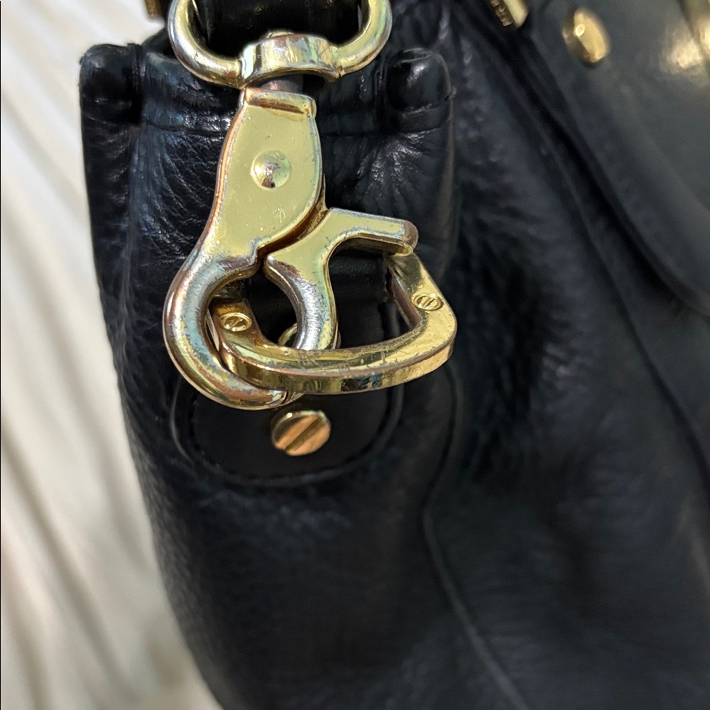 Tory Burch Black Leather Handbag satchel - Picture 3 of 12